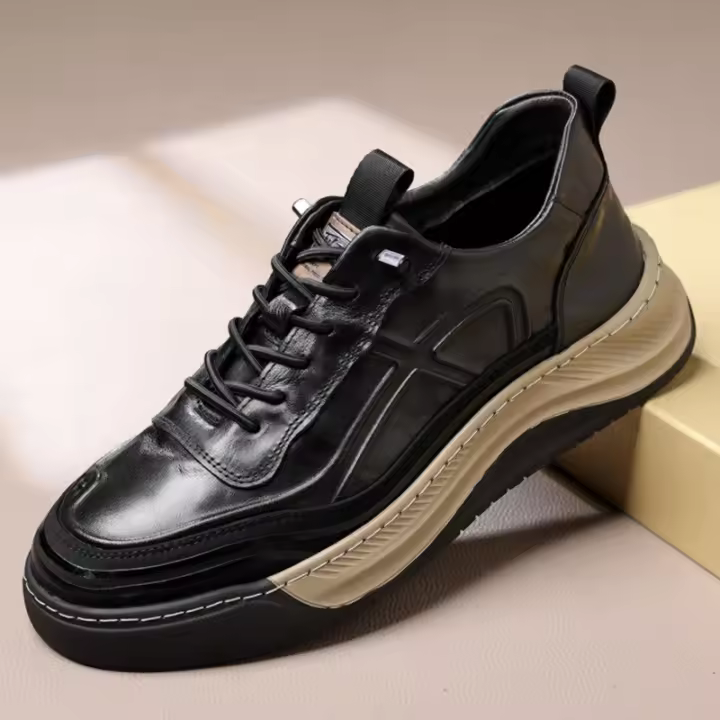 Nuevos zapatos casuales zapatos de hombre de alta gama deportes zapatos de junta de hombre zapatos de cuero de hombre versátiles zapatos de moda. - 1
