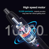 Recortador de vello Nasal eléctrico para hombres, depilación de nariz indolora, recargable, cortapelos Nasal para orejas, lavable, Motor de alta velocidad - details 7