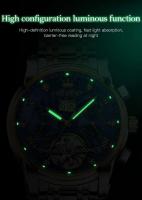Reloj Mecánico Automático OLEVS 9910 Diseño de Esqueleto para Hombres Acero Inoxidable Impermeable - details 6
