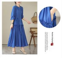 Elegante Vestido Suelto para Mujer Otoño 2025 Falda Larga de Moda de Talla Grande - details 11