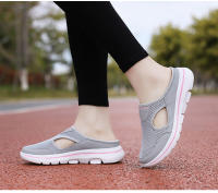 Zapatillas de tacón bajo con cabeza de pan para hombre y mujer, zapatos de suela gruesa, superficie de malla, Media Tuo grande, verano, 2023, 4748 - details 2