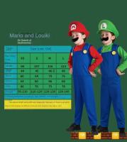 Espectáculo de disfraces de Halloween cosplay trajes para adultos y niños, Mario super mario, espectáculo infantil de padres e hijos - details 0