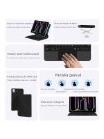AJIUYU-Teclado mágico para iPad Pro, 13 pulgadas, M4 2024, magnético, iPad Pro 13, retroiluminación, español, Teclado inteligente, funda Folio - details 7