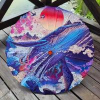Paraguas de Bambú de Seda Hecho a Mano Arte Clásico de Baile Japonés Flor de Cercero para Bodas, Fiestas, Fotos - details 18