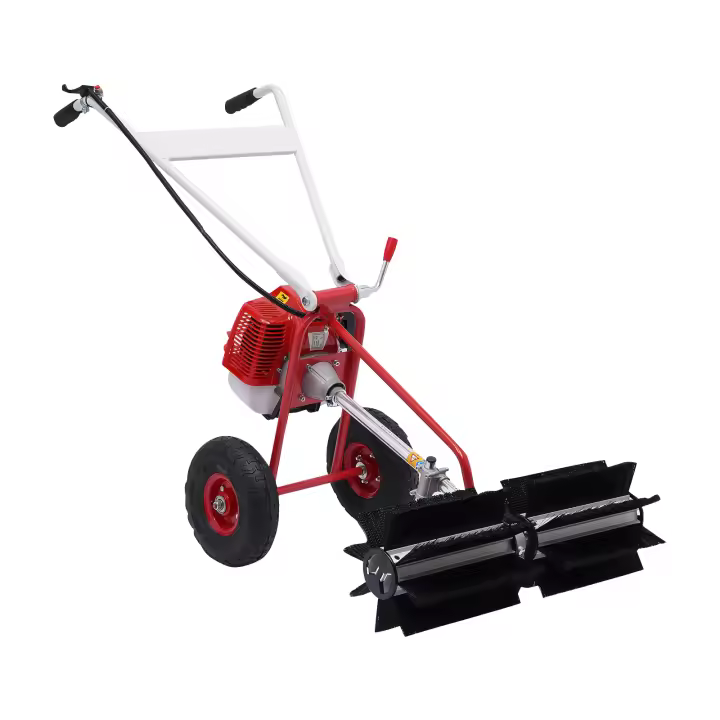 Barredora Manual de gasolina, escoba de Motor, velocidad ajustable, pala de nieve con ruedas, 1,7 HP, 43 cc - 1