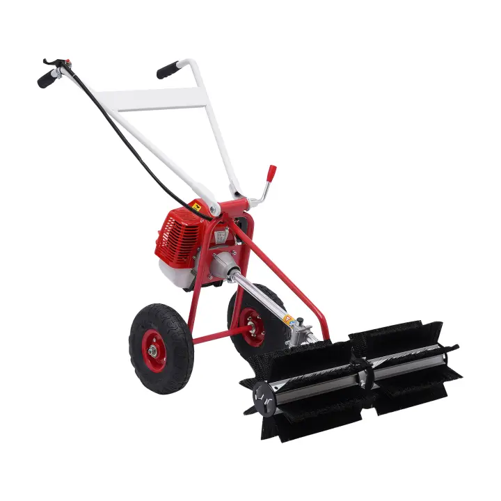Barredora Manual de gasolina, escoba de Motor, velocidad ajustable, pala de nieve con ruedas, 1,7 HP, 43 cc - 1