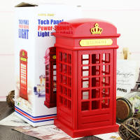 Lámpara de mesa recargable para cabina telefónica de Londres, luz nocturna USB, Retro, portátil, decoración de año nuevo para el hogar y dormitorio - details 1