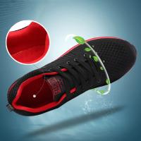 Zapatillas de deporte para hombre, ligeras, transpirables, de punto de malla, zapatos para caminar para mujer, zapatos casuales con cordones unisex - details 4