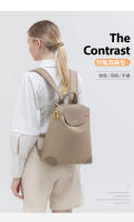 Mochila antirrobo para mujer Nuevas y elegantes mochilas para ir al trabajo Mochila de viaje al aire libre para mujer Bolsa de cuero adhesiva Bolsas urbanas de moda estética Bolsas de libros de color azul - details 6