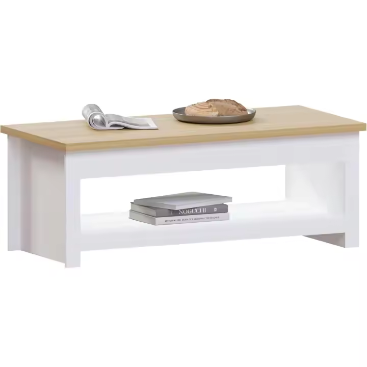 café, Madera de ingeniería, Gris, H 40.5 x W 105 x D 47 Cm - 1