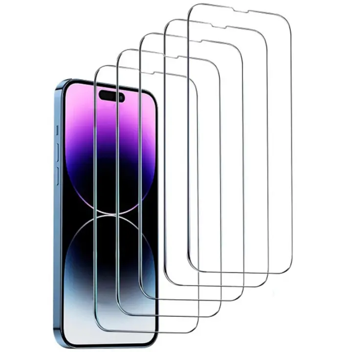 Protector de pantalla de vidrio templado para móvil, Protector de pantalla para iPhone 13, 12, 11 Pro Max, 14 Pro, 7, 8, 6, 6S Plus, SE 2020, X, XR, Xs, Max, 5 unidades - 1