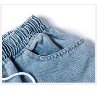 Jeans Casuales para Hombres en Primavera-Otoño Cintura Elástica, Pantalones de Denim de Trabajo Azules Estilo Hip Hop Joggers Streetwears - details 17