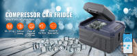 SucceBuy Refrigerador-congelador portátil para automóvil,-4 ℉ -68 ℉   Enfriador de compresor ajustable, 12/24 V CC y 100-240 V CA para exteriores, camping - details 0