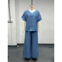Conjunto de pantalón largo con cuello en V y ribete, informal, de talla grande, para mujer, artículo popular - details 1
