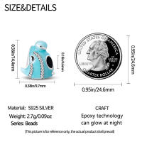 Plata de Ley 925, bonitos delfines de circo, cuentas que brillan en la oscuridad, compatibles con pulseras originales Pandora, abalorios, regalo de joyería para mujer - details 4