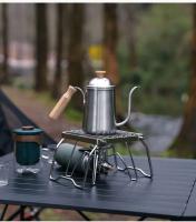 Rejilla plegable multifuncional para fogata, utensilios de cocina portátiles para acampar al aire libre, parrilla para barbacoa, estante para estufa de gas de madera - details 7