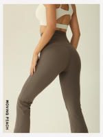 Pantalones acampanados de LICRA para mujer, mallas cortas de Yoga de alta elasticidad, cintura alta, suaves, para Fitness - details 5