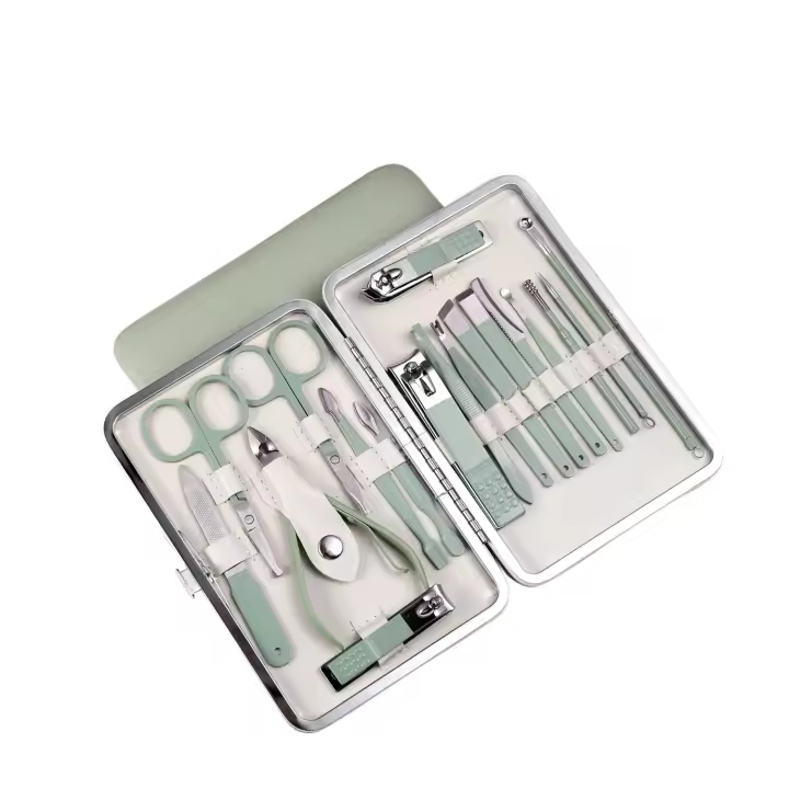 Scttomon Set de Manicura Kit de Pedicura de 18 Piezas Cortauñas, Cortaúñas, Tijeras de Uñas - 1