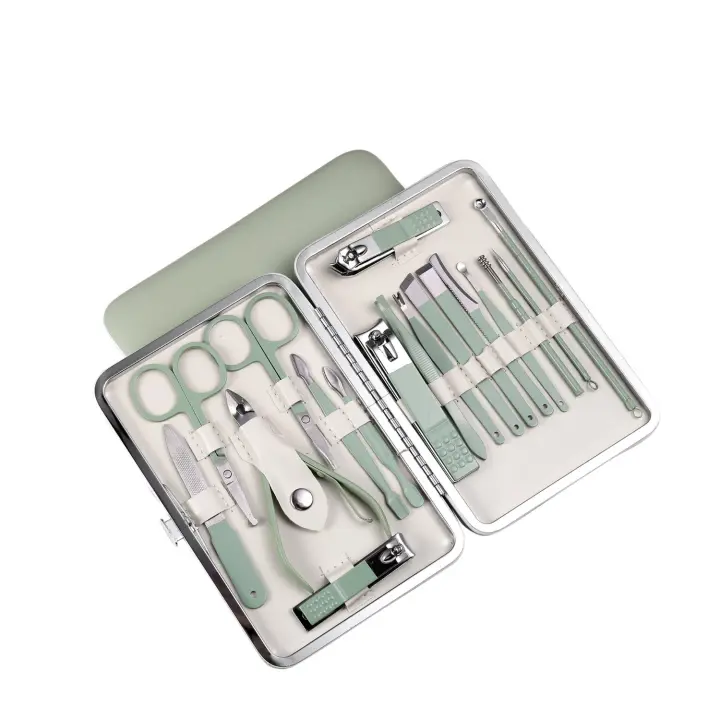 Scttomon Set de Manicura Kit de Pedicura de 18 Piezas Cortauñas, Cortaúñas, Tijeras de Uñas - 1