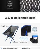 Silla al aire libre de aluminio ultraligera con respaldo de ocio portátil plegable para acampar Moonlight, silla de playa - details 5