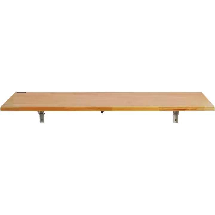 SucceBuy Mesa plegable montada en la pared, mesa con hojas abatibles de 47,24 x 19,69 pulgadas, escritorio flotante de madera con soporte de hierro, escritorio plegable - 1