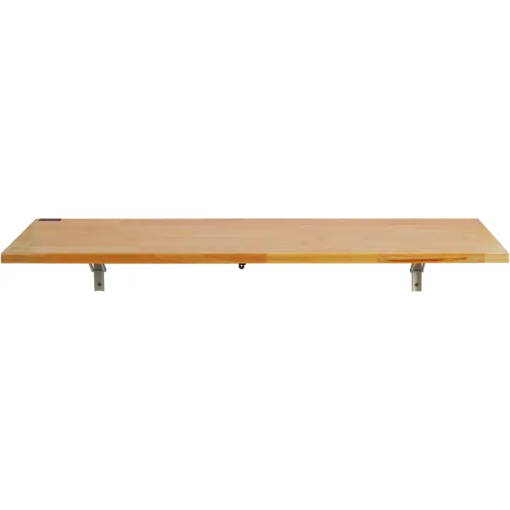 SucceBuy Mesa plegable montada en la pared, mesa con hojas abatibles de 47,24 x 19,69 pulgadas, escritorio flotante de madera con soporte de hierro, escritorio plegable - 1