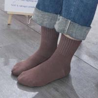 Calcetines informales con personalidad Harajuku para mujer, medias a rayas de estilo universitario para otoño e invierno, calcetines de tubo, medias de algodón - details 2