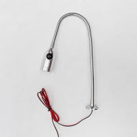 Lámpara industrial magnética de cuello de cisne, luz LED Flexible de 3W, CC de 12V, 24V, CNC, l40 cm, para trabajo en taller, color plata y negro - details 5