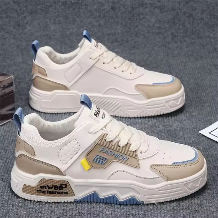 Zapatillas Blancas Transpirables para Hombres en Verano Zapatos Casuales de Plataforma de Moda para Todos los Géneros - 1