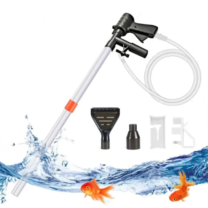 Mangueras de cambio de agua para acuarios semiautomáticas, limpiador de grava de acuario extraíble de plástico, cambiador de agua para pecera - 1