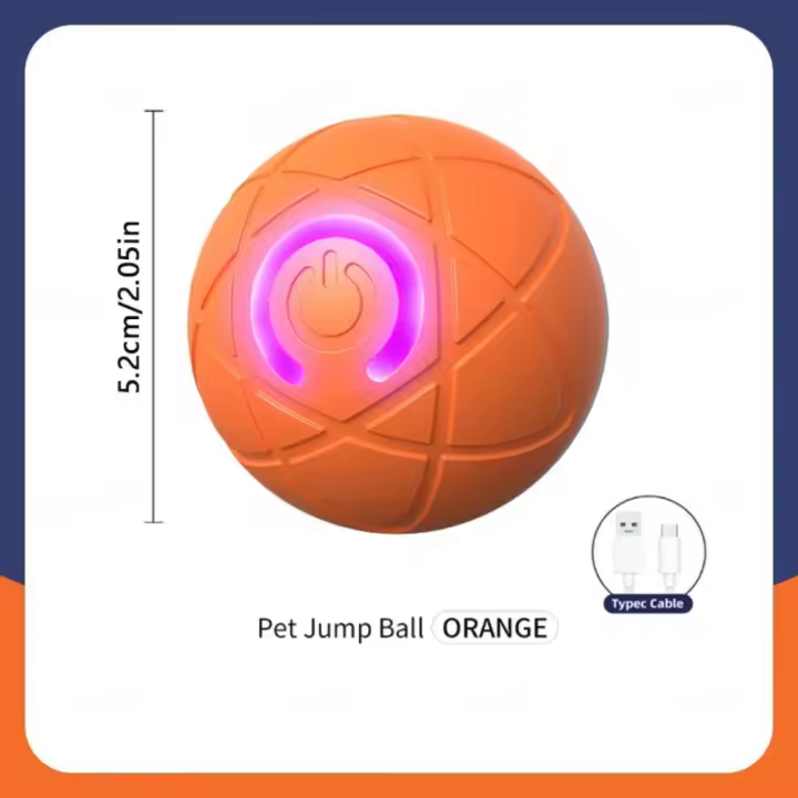 Pelota Inteligente para Perros Juguete Interactivo Electrónico para Mascotas, Pelota Móvil USB, Pelota de Rebote Automática para Cachorros, Regalo de Cumpleaños - 1
