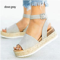 Sandalias Casuales de Moda para Mujer Talla Grande, Estampado de Leopardo, Hebilla de Cinturón Redondo, Verano Novedad - details 4
