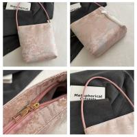 Bolso de hombro con bordado estampado, bolso de mano de estilo chino nuevo Floral de gran capacidad, bolso de mano, bolso de mano con flores para axilas para niñas - details 1