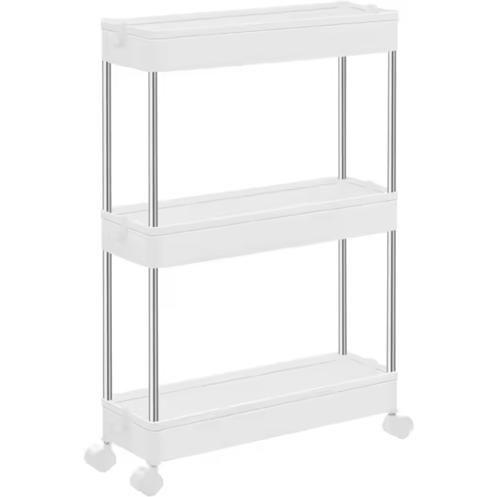 Carro de Almacenamiento de 4 Niveles con Ruedas Ahorro de Espacio para Cocina, Baño, Oficina - 1