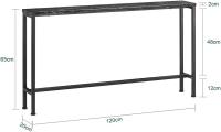 Mesa de Entrada Recibidor Mesa de Consola MDF y Hierro 120 x 80 x 20 cm FSB19-XL-N ES - details 46