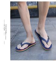 Zapatillas para hombre Moda interior Zapatillas informales de espiga Sandalia transpirable de playa de verano Suela antideslizante de arco iris Tamaño duradero 40-47 - details 13