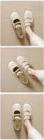 Zapatos Mary Jane franceses de fondo plano con poco profundo, zapatos de mujer de primavera con suela suave, zapatos de ballet. - details 2