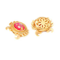 Pulseras de Abalorios Nepalaesas Estilo Vintage de Metal Dorado Mate 5PCS Accesorios de Joyería DIY - details 5