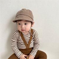 Gorro bonito con visera para bebé, sombrero con protección solar, sombrero de béisbol para bebé, sombrero para el sol para niña y niño de Color sólido para primavera y verano para recién nacido - details 12