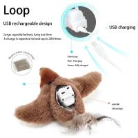 Juguete de Gato Interactivo Pájaro Volador Recargable Ratón de Peluche con Toca y Buzona - details 3