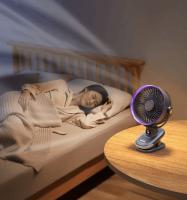 Ventilador USB Portátil con Luz Nocturna Rotación de 360°, 3 Velocidades, Silencioso y Ahorro Energético para Cama/Escritorio/Pared - details 4