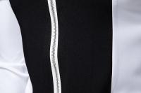 Camisas de manga larga con cierre para hombre, camisas informales para hombre, diseño de documentos, blanco y negro, escritorio de negocios y trabajo, moda de primavera - details 5