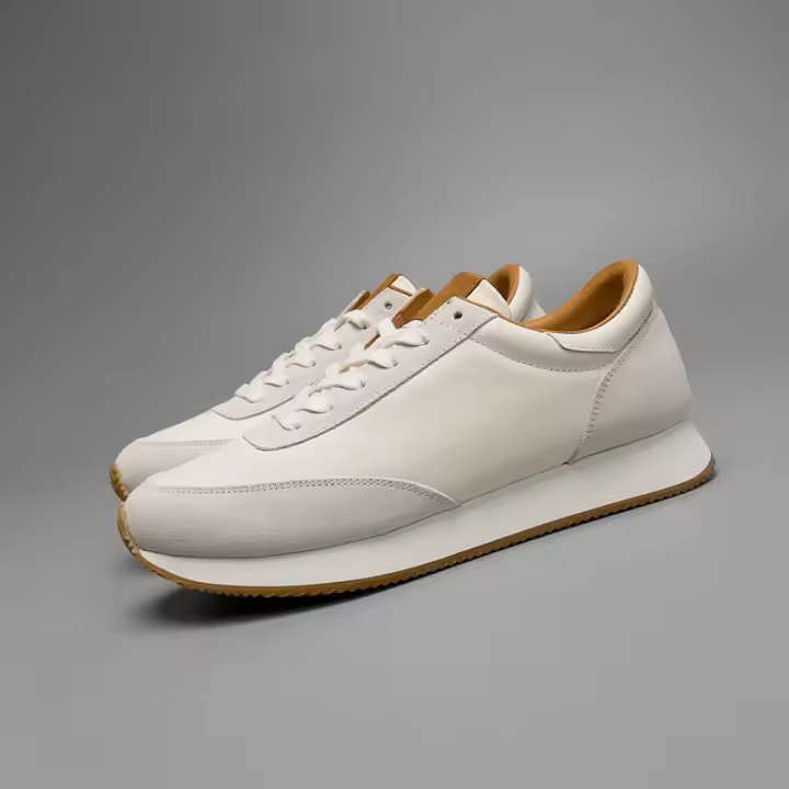 Zapatos blancos casuales de alta gama de cuero ligero de lujo - 1