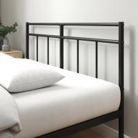 Elias 135x190 cm - Somier de Metal con cabecero - Altura 30 cm - Cama con somier de láminas de Metal - Fácil Montaje - Espacio de Almacenamiento Debajo de la Cama - Diseño Moderno - Negro - details 4