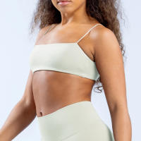 Nuevo sujetador de tiras de tacto suave sin costuras de LICRA para mujer, ropa interior deportiva transpirable elástica para Fitness, ropa interior deportiva de ocio - details 14