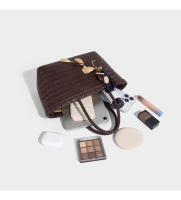 Bolso de mano de gran capacidad, nuevo bolso grande y versátil para mujer, bolso de hombro, bolso de cesta de verduras tejido elegante francés. - details 7