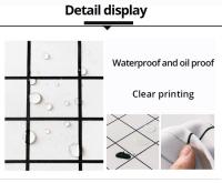 Mantel de Mesa PEVA Impermeable y Resistente al Aceite Diseño a Cuadros Negro y Blanco para Fiestas y Picnics al Aire Libre - details 8