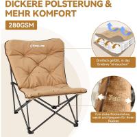 Silla de camping acolchada cómoda portátil de algodón al por mayor, silla plegable para exteriores, picnic, pesca, carga 136 kg - details 3