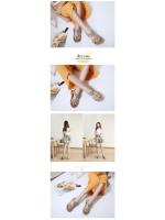 Verano 2025 Dulce, Sandalias Flores Bohemias Para Mujer Diamante De Imitación Tallas Grandes Pisos Zapatos De Playa - details 6