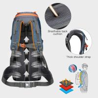 Mochila de 65L, mochila de senderismo resistente al agua con cubierta para la lluvia, mochila de viaje para deportes al aire libre para acampar, escalar y montañismo - details 23